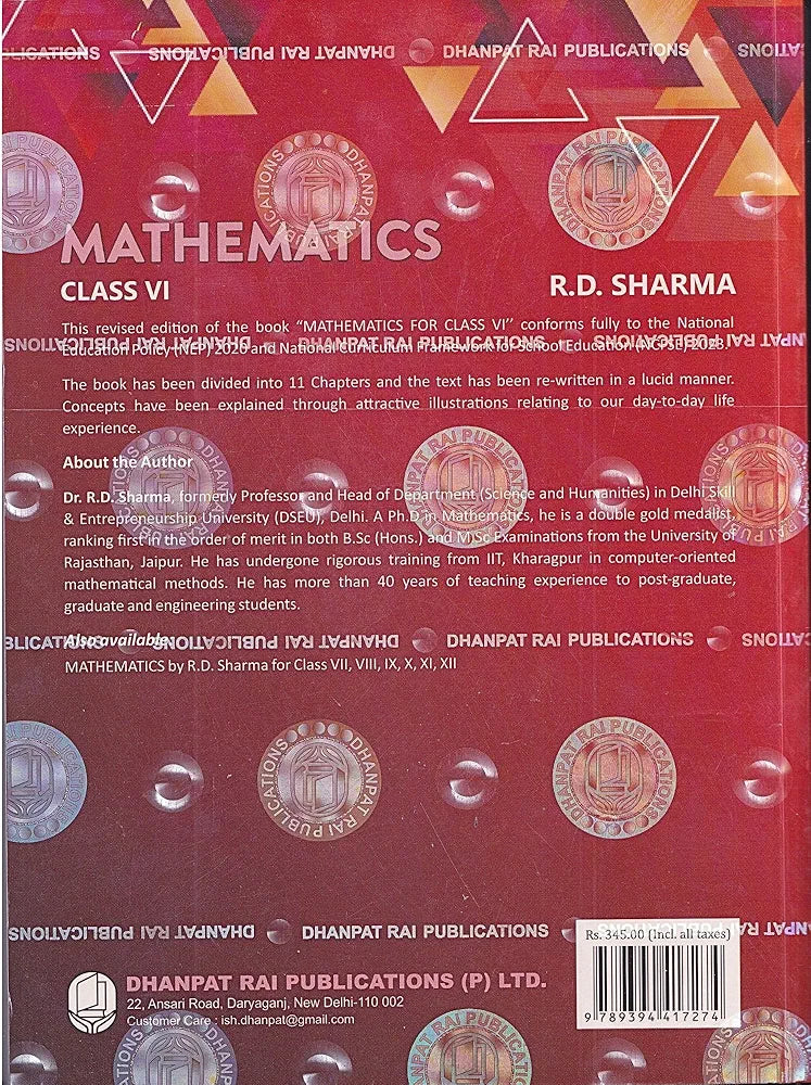 R D Sharma Mathematics Class 6 CBSE - by R.D. Sharma - 2025-26