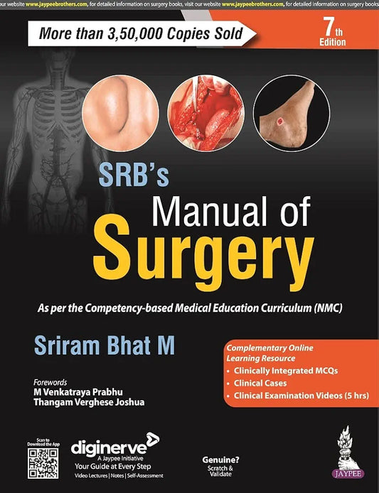 SRB’s Manual of Surgery By Sriram Bhat M                              7th edition