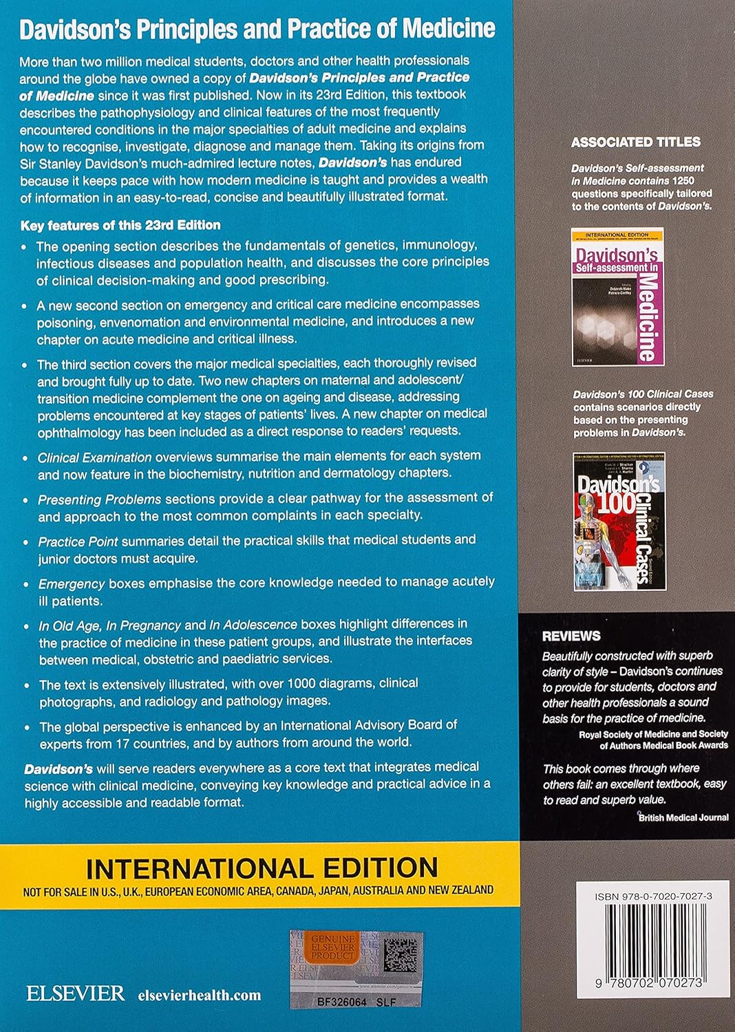 Davidson's Principles and Practice of Medicine, International Edition 23rd edition
