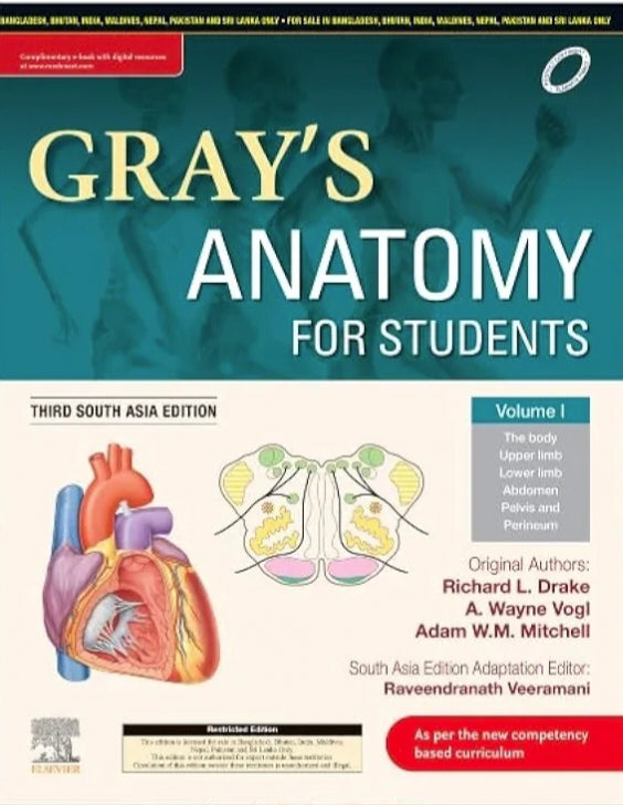 Gray's Anatomy for Students, 3rd South Asia Edition volume 1