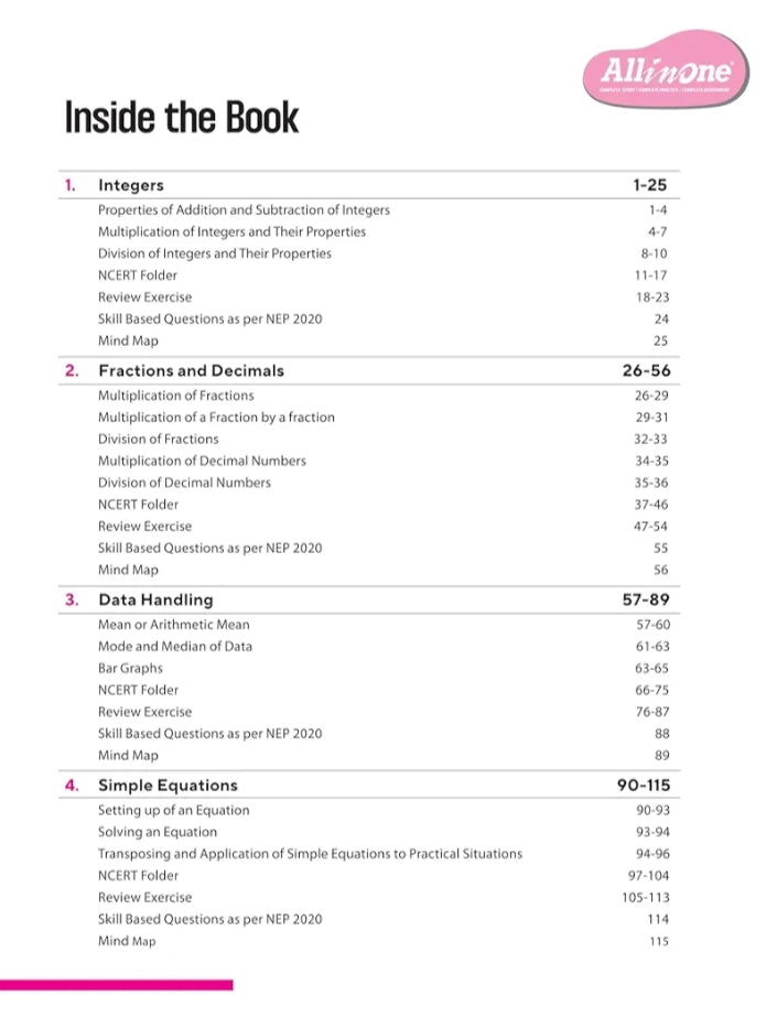 Arihant All in One Mathematics for Class 7 | As per Recommendations of NEP 2020 | Based on the latest NCERT | Mind Maps & Competency-Based Questions | Complete Study, Complete Practice, Complete Assessment