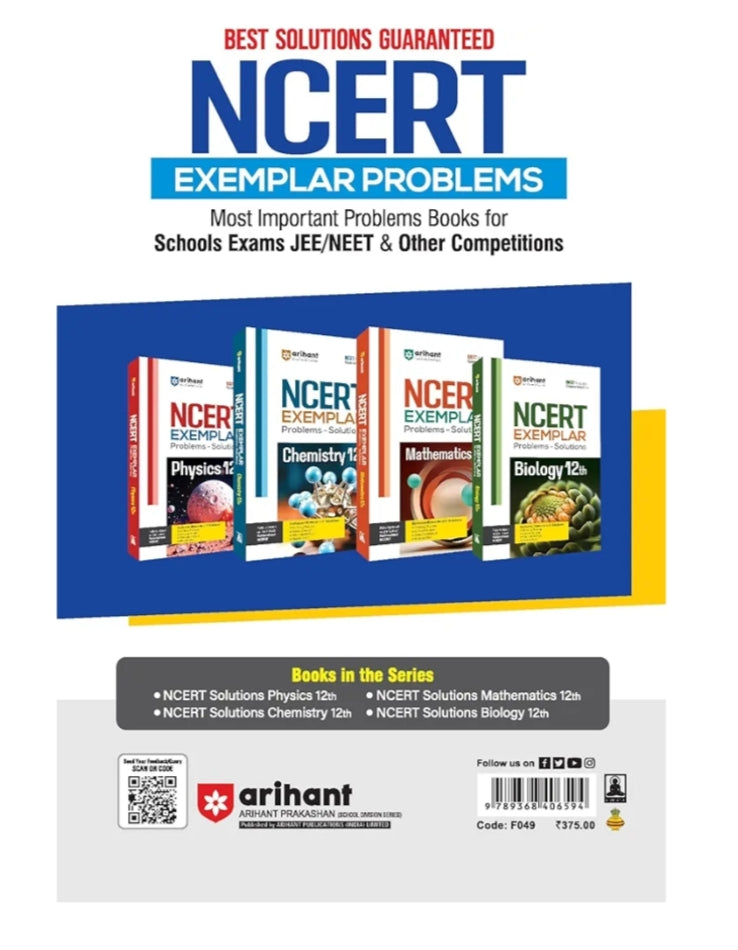 Arihant NCERT Solutions for Class 12th Chemistry with Chapterwise Study Notes | including Selected Questions of DIKSHA App | Fully updated as per latest NCERT Textbook
