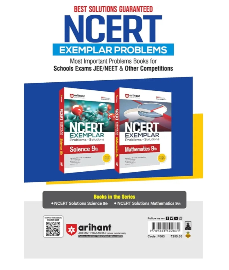 Arihant NCERT Solutions for Class 9th Mathematics with Chapterwise Study Notes | including Selected Questions of DIKSHA App | Fully updated as per latest NCERT Textbook