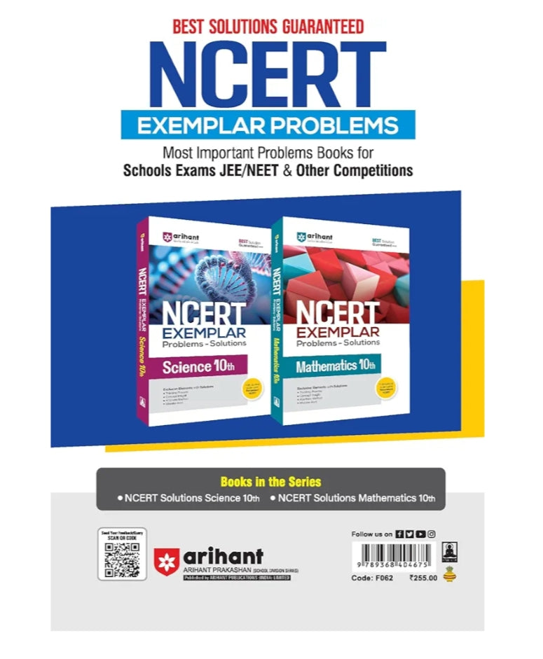 Arihant NCERT Solutions for Class 10th Science with Chapterwise Study Notes | including Selected Questions of DIKSHA App | Fully updated as per latest NCERT Textbook