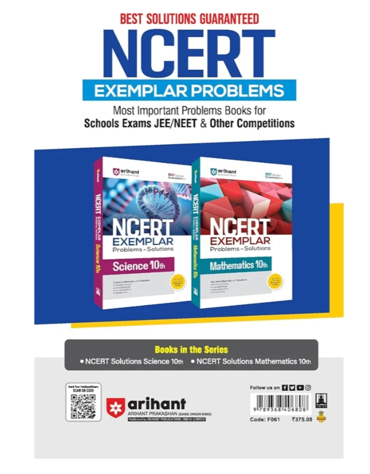 Arihant NCERT Solutions for Class 10th Mathematics with Chapterwise Study Notes | including Selected Questions of DIKSHA App | Fully updated as per latest NCERT Textbook