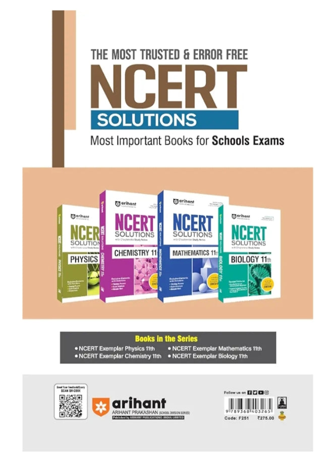 Arihant NCERT Exemplar Problems-Solutions for Chemistry 11th | Fully updated as per the latest rationalized NCERT