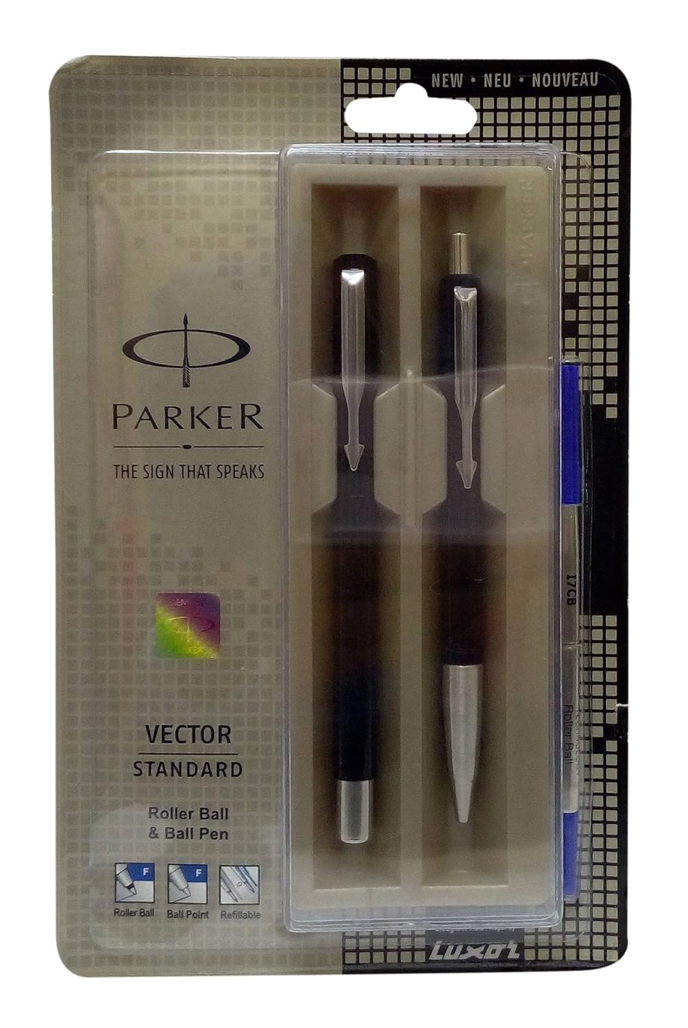 Parker Vector Standard Roller Ball Pen and Ball Pen - Pack of 2