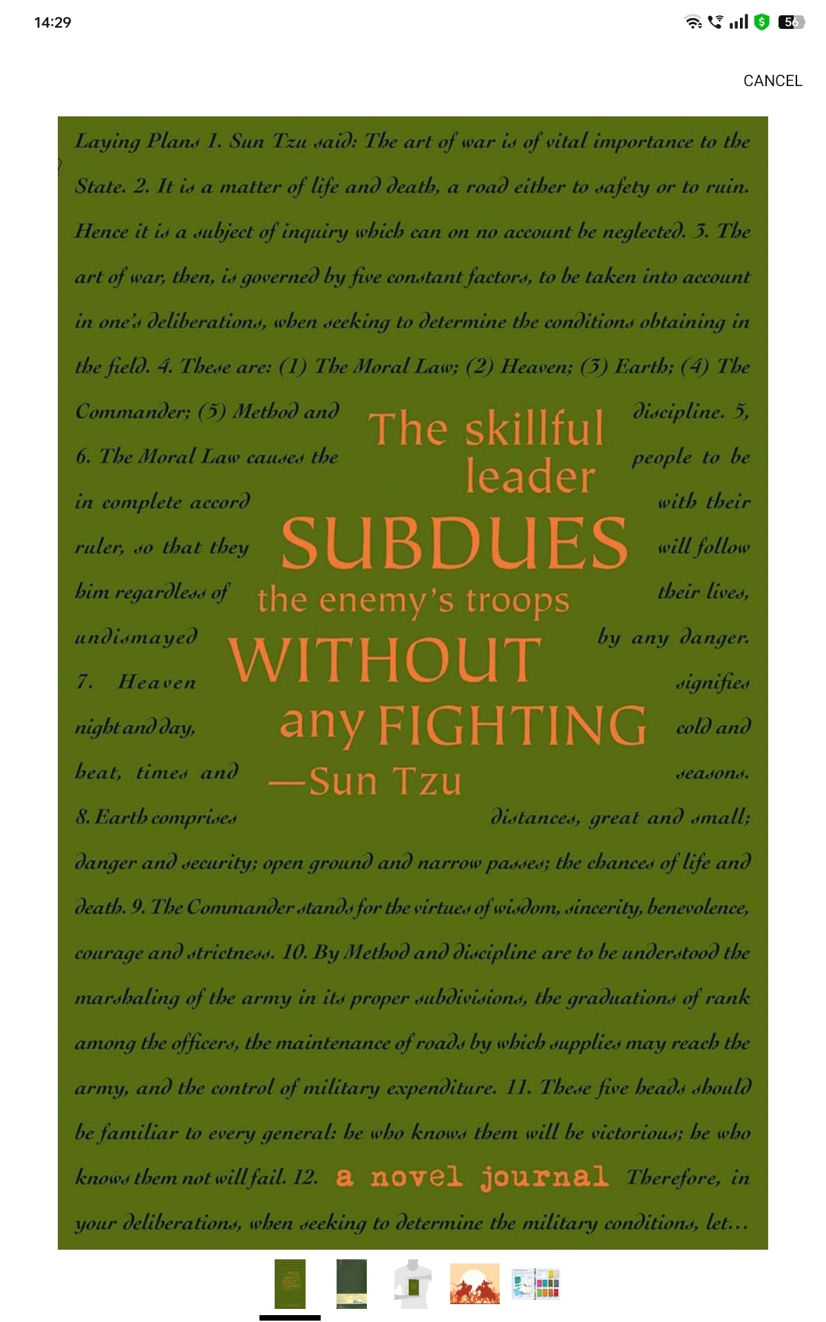 A Novel Journal: The Art of War (Compact) (Novel Journals)