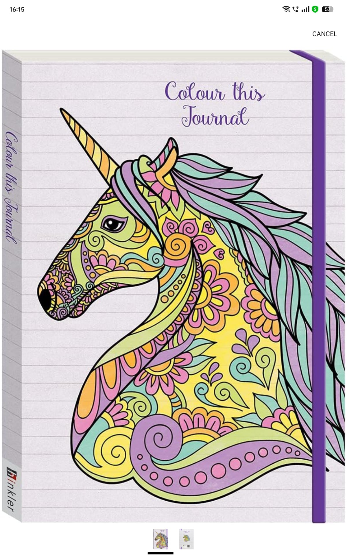 Colour this Journal: Unicorn
