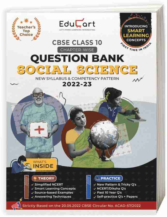 Educart CBSE Class 10 SOCIAL SCIENCE New Question Bank Book For 2022-23 (Includes Past Years, Latest Syllabus and Pattern 2022) Edubook old