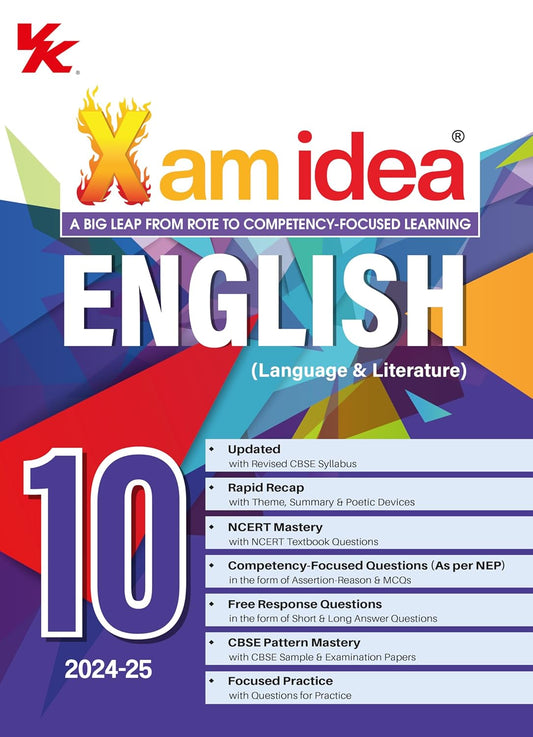 Xam idea English (Language & Literature) Class 10 Book | CBSE Board | Chapterwise Question Bank | Based on Revised CBSE Syllabus | NCERT Questions Included | 2024-25