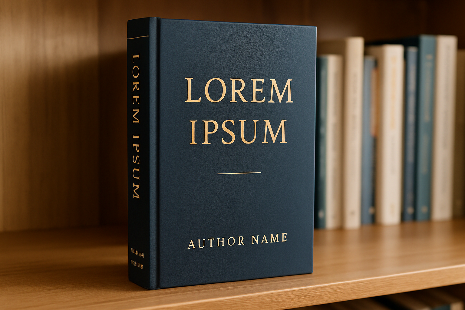 HARDCOVER BOOK FRONT FACING ON SHELF