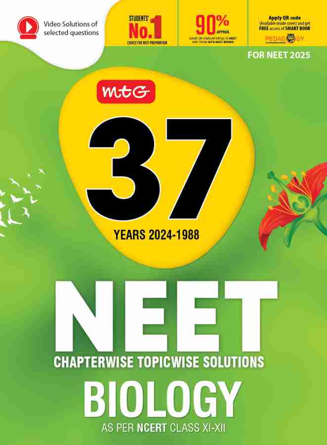 MTG Editorial Board
 34
MTG 37 Years NEET Previous Year Solved Question Papers with NEET PYQ Chapterwise Topicwise Solutions Biology For NEET 2025 Exam | Get Free access of Smart Book & Video Solutions (Based on Latest Syllabus
