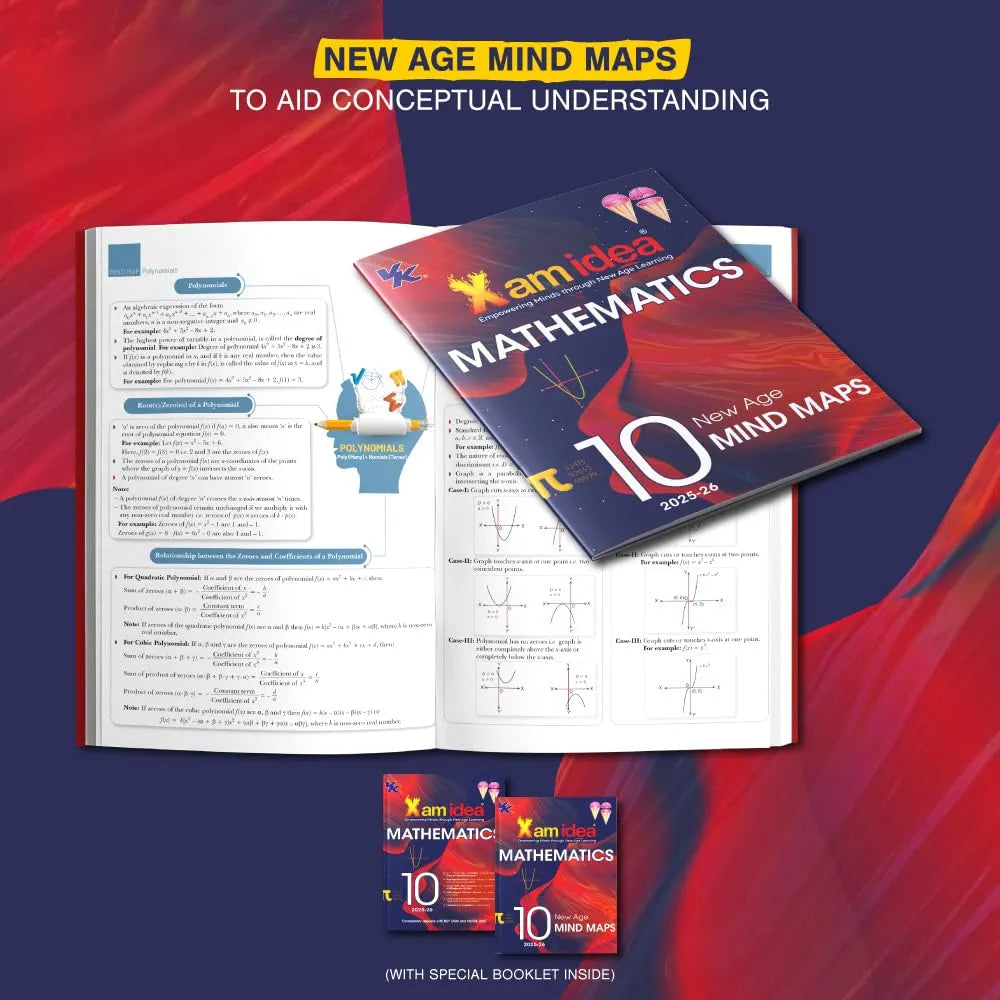 Xam idea Class 10 Mathematics (2025-26)| Latest CBSE Syllabus | NEP 2020 & NCFSE 2023 Aligned | New age Mind Maps & Practice Papers | Interactive 3D Diagrams