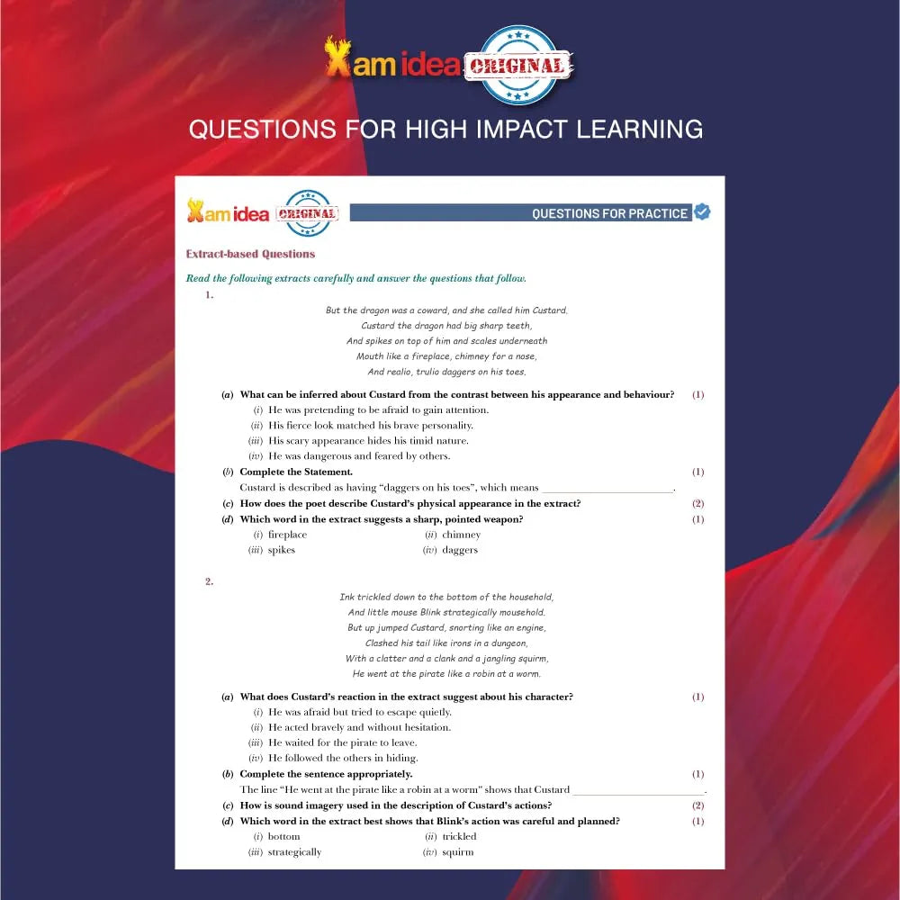 Xam idea Class 10 English (Language & Literature) | Mind Maps & Digital Learning | NEP 2020 & NCFSE 2023 Aligned | Full Coverage of Reading, Writting, Grammer & Literature Qs