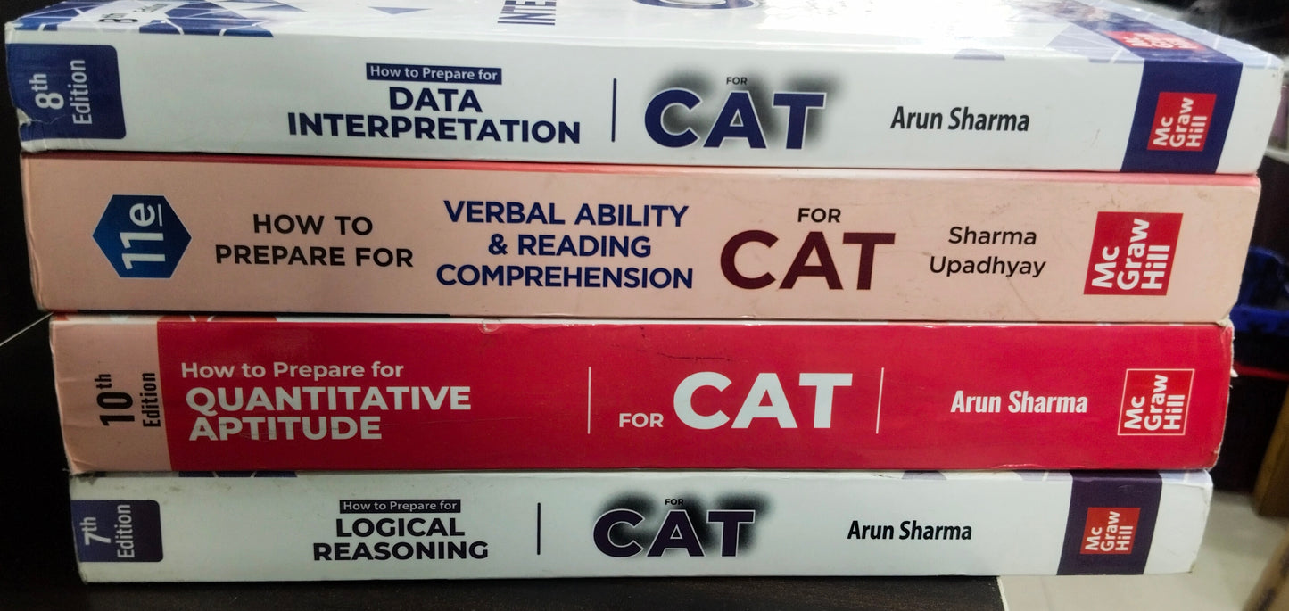 Arun Sharma's CAT Exam bundle/ combo (set of 4 books) - Quantitative Aptitude (Quant) + Verbal Ability and Reading Comprehension (VARC) + Logical Reasoning (LR) + Data Interpretation (DI)