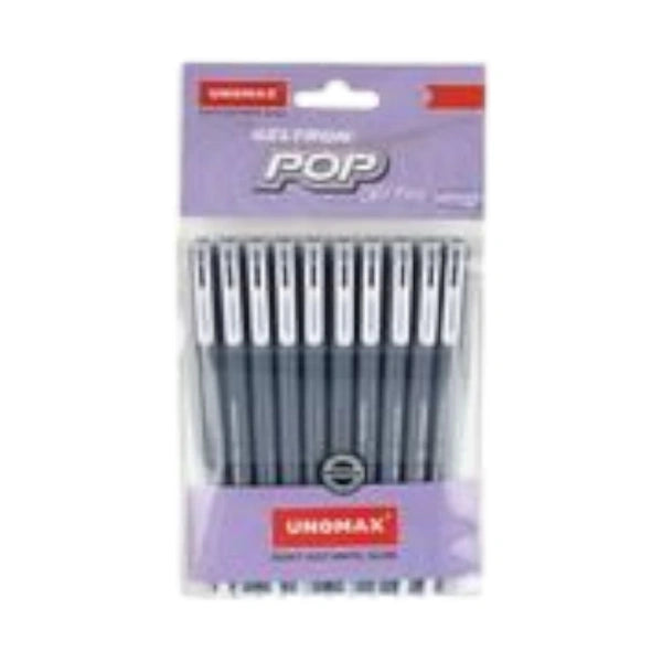 Unomax write better pop gel pen black