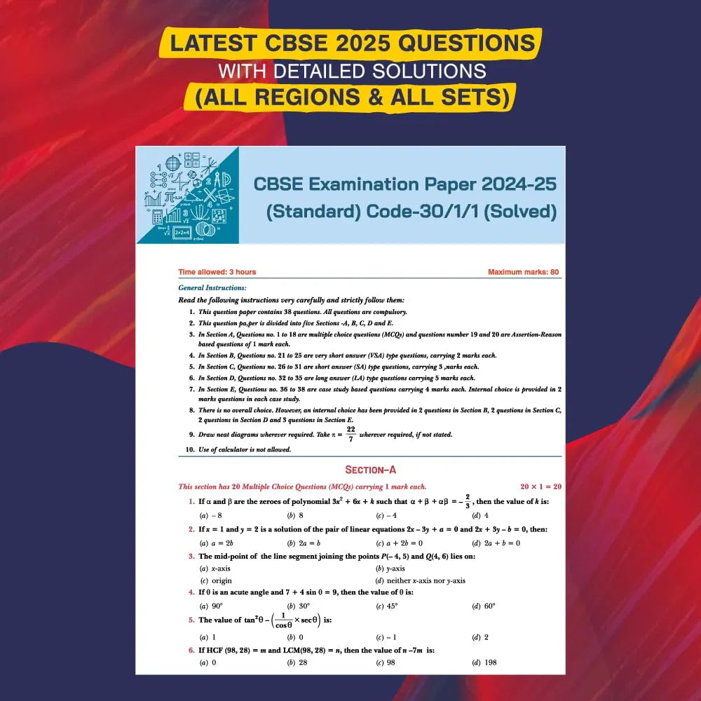 Xam idea Class 10 Mathematics (2025-26)| Latest CBSE Syllabus | NEP 2020 & NCFSE 2023 Aligned | New age Mind Maps & Practice Papers | Interactive 3D Diagrams