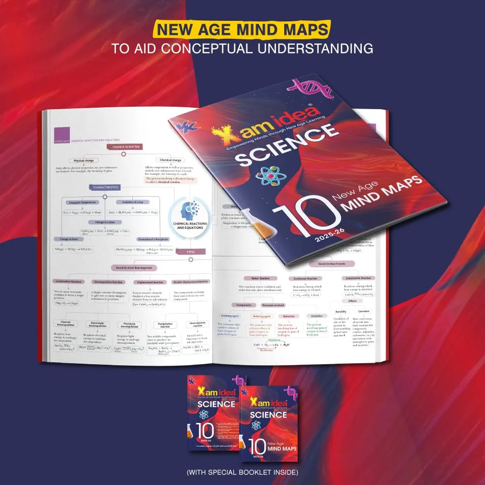 Xam idea Class 10 Science (2025-26) | Latest CBSE Syllabus | Key Concepts | Mind Maps with Special Booklet | Cross Chapter-wise Exercise | Comprehensive coverage