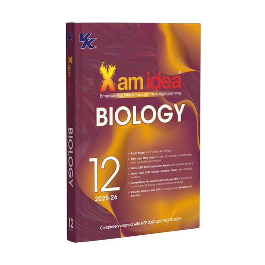 Xam idea Class 12 Biology | 2025-26 Edition | NEP & NCFSE Aligned | Mind Maps, Case-based Qs & Latest CBSE Pattern