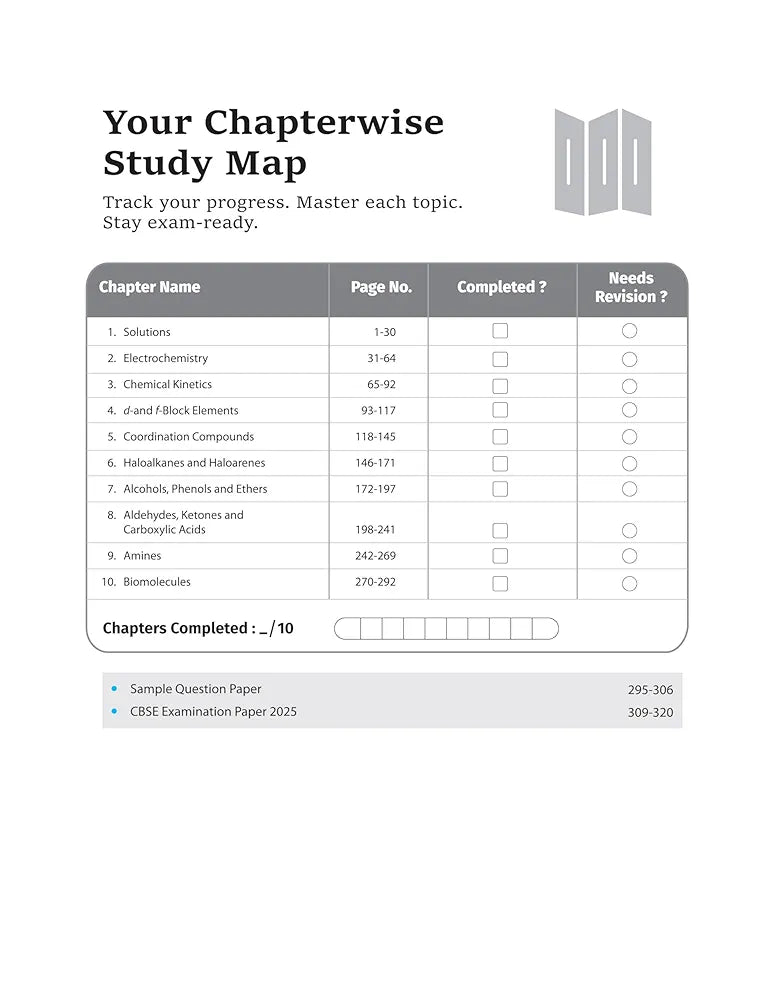 Arihant CBSE Chapterwise Question Bank 2025–2016 for Class 12 Chemistry | Latest Syllabus | Includes Solved Papers, Sample Papers, and CBSE Marking Scheme