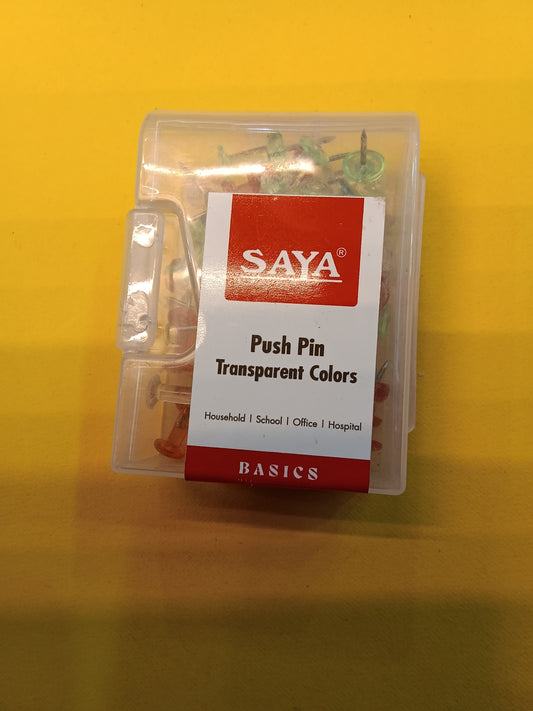 Saya push pin transparent colour