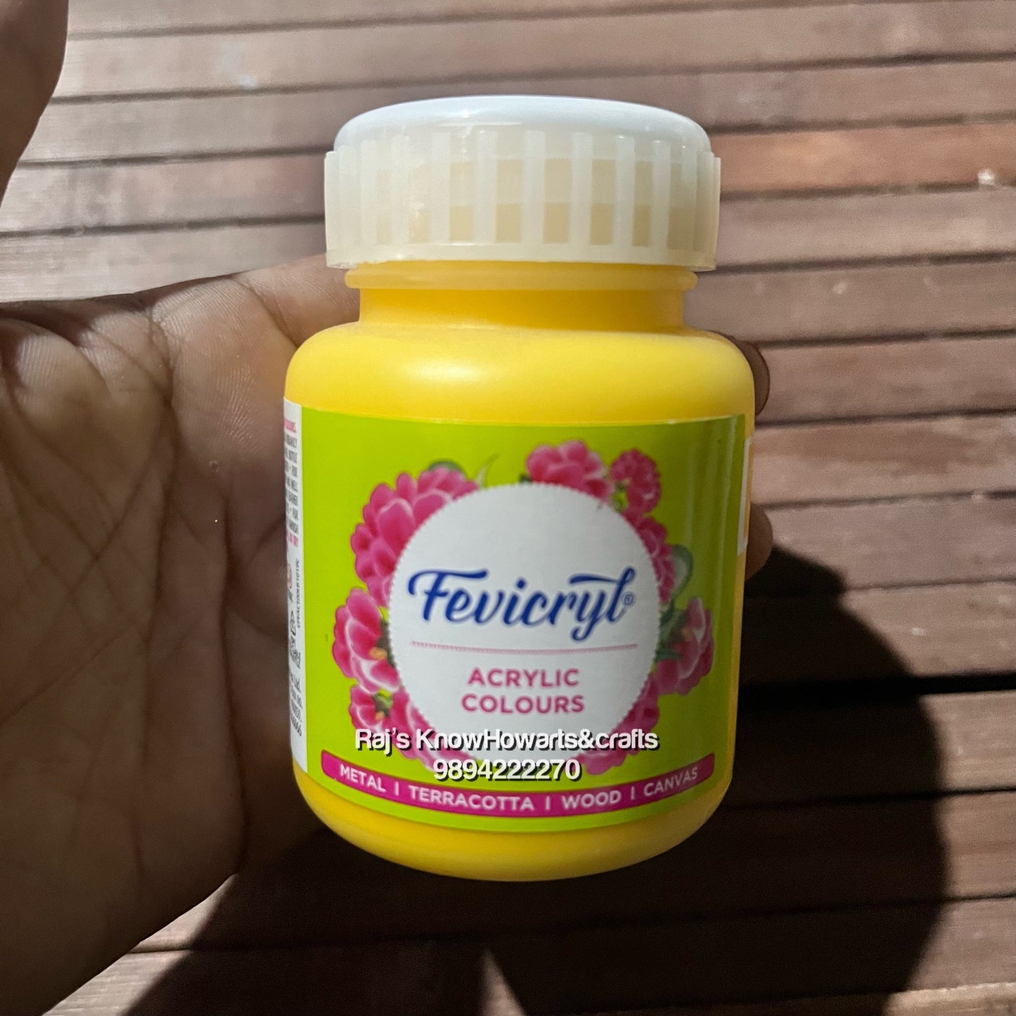 Fevicryl acrylic colour yellow 100ml