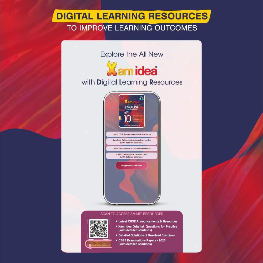 Xam idea Class 10 English (Language & Literature) | Mind Maps & Digital Learning | NEP 2020 & NCFSE 2023 Aligned | Full Coverage of Reading, Writting, Grammer & Literature Qs