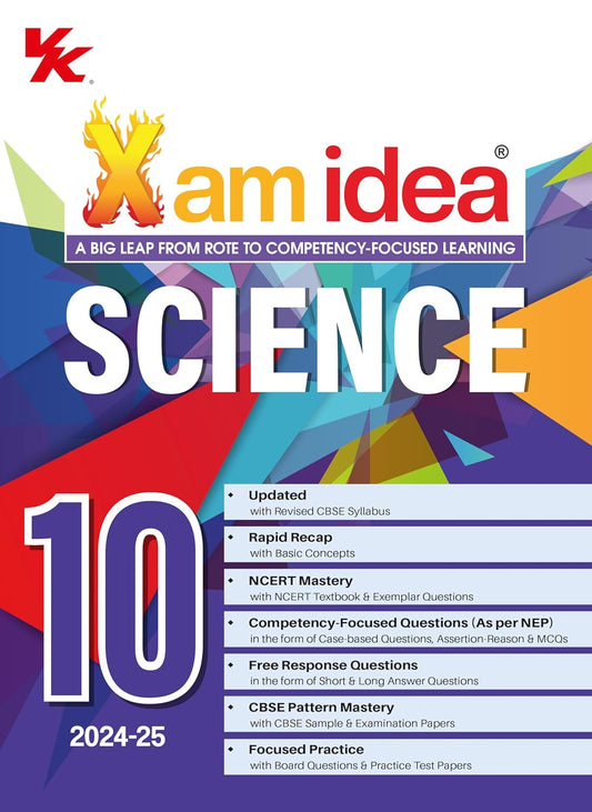 Xam idea Science Class 10 Book | CBSE Board | Chapterwise Question Bank | Based on Revised CBSE Syllabus | NCERT Questions Included | 2024-25