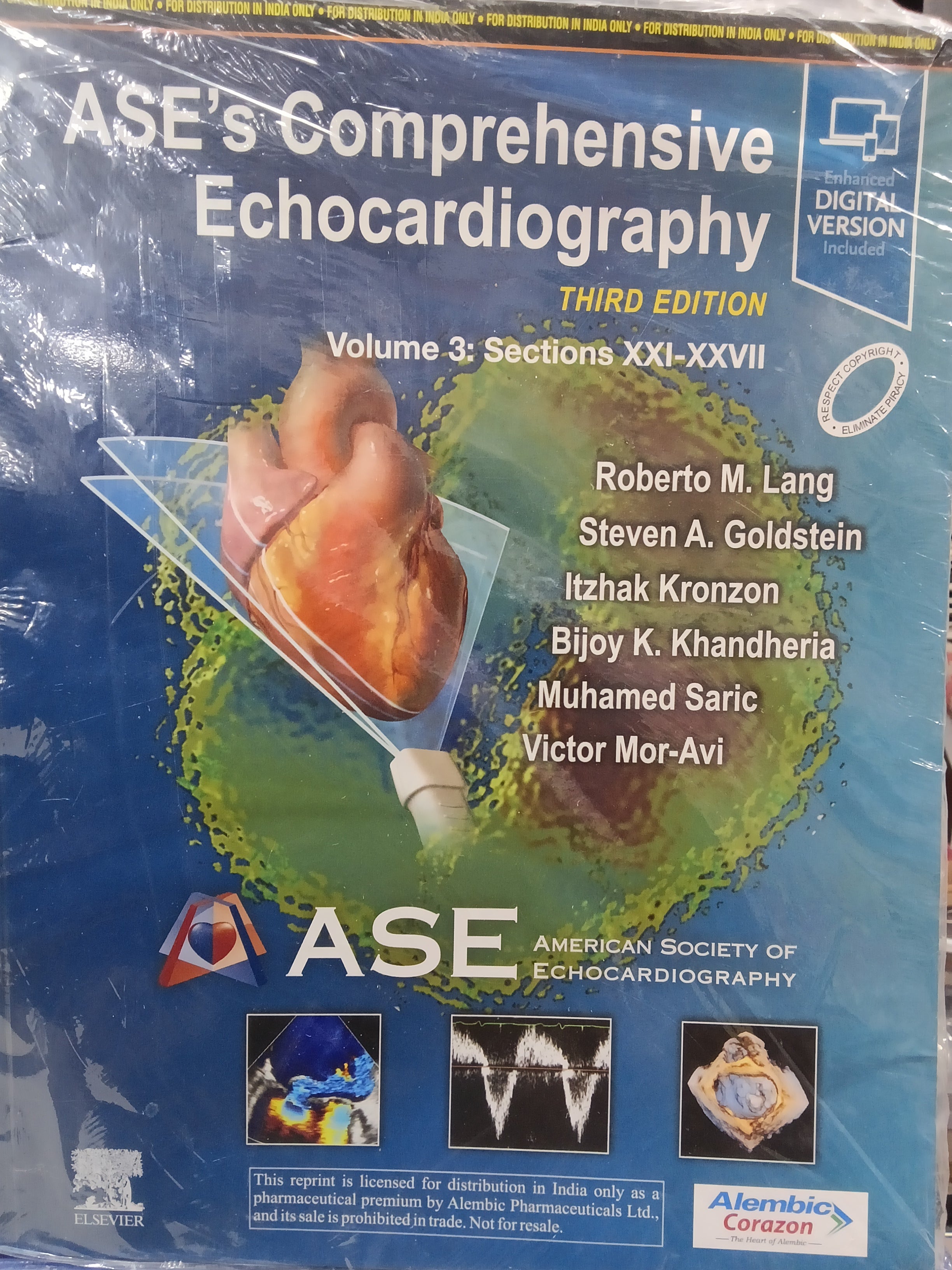 Ases Comprehensive Echocardiography Volume 3: Sections XXI-XXVII by Roberto M.Lang 3rd Edition(Old ) book
