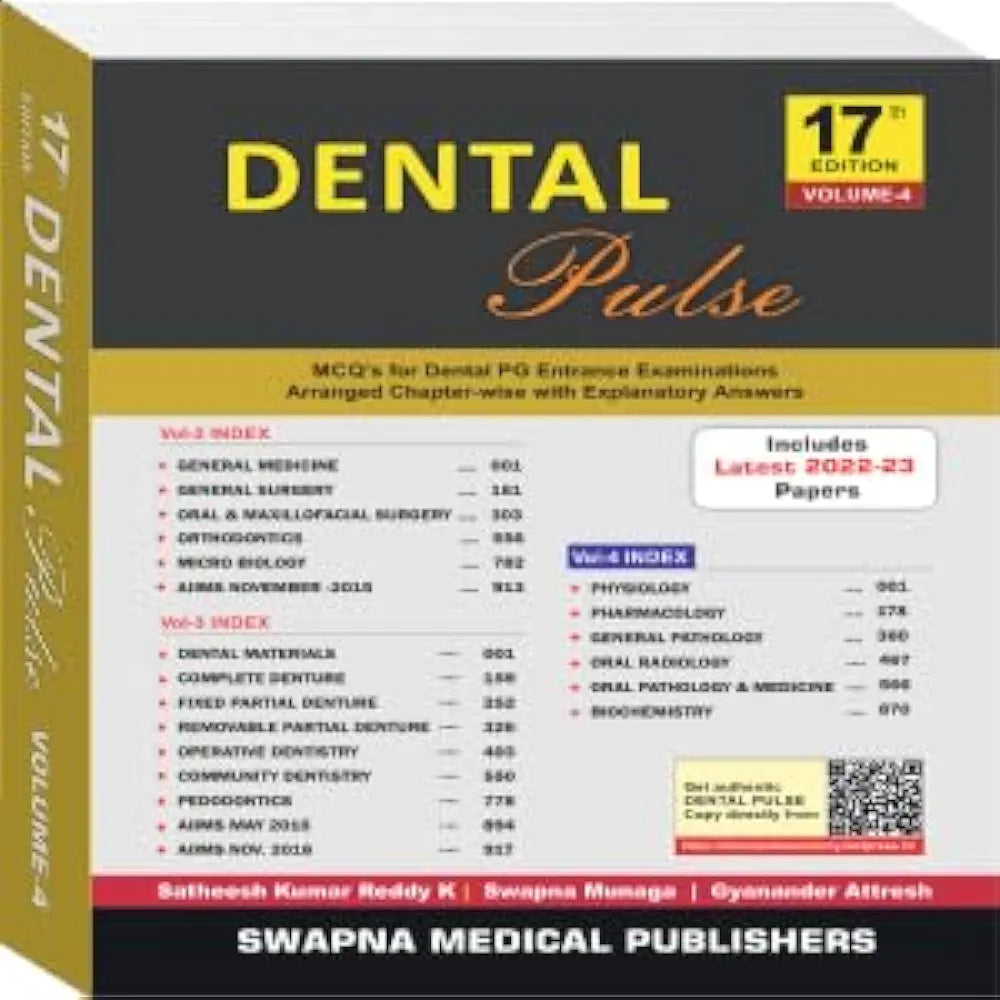 Dental Pulse 17/e 2024 (4 vol set) by K Satheesh kumar Reddy