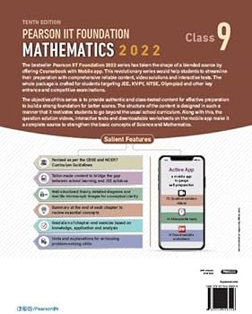 Pearson IIT Foundation Mathematics Class 9| Tenth Edition|for JEE, NTSE, Olympiad| Revised CBSE and NCERT|Free access to e-library for Self Preparation