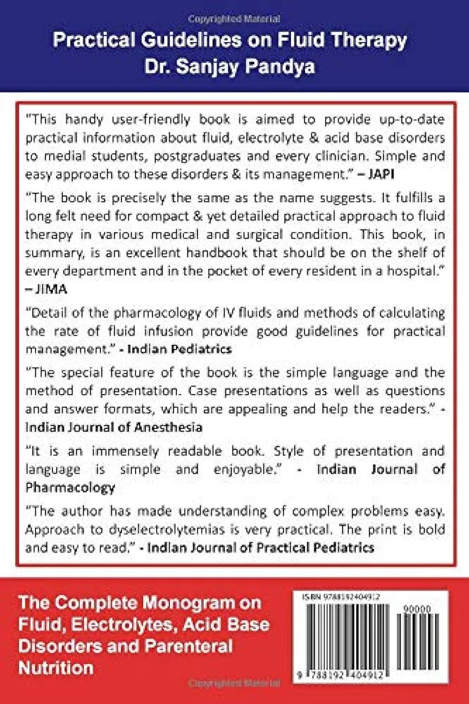 Practical Guidelines on Fluid Therapy by Dr.Sanjay Pandey 2nd edition