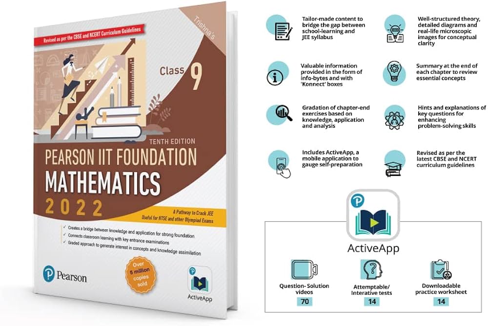 Pearson IIT Foundation Mathematics Class 9| Tenth Edition|for JEE, NTSE, Olympiad| Revised CBSE and NCERT|Free access to e-library for Self Preparation