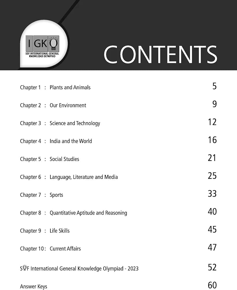 MTG International General Knowledge Olympiad (IGKO) Workbook for Class 9 - MCQs & Achievers Section - SOF IGKO Olympiad Preparation Books For 2024-2025 Exam