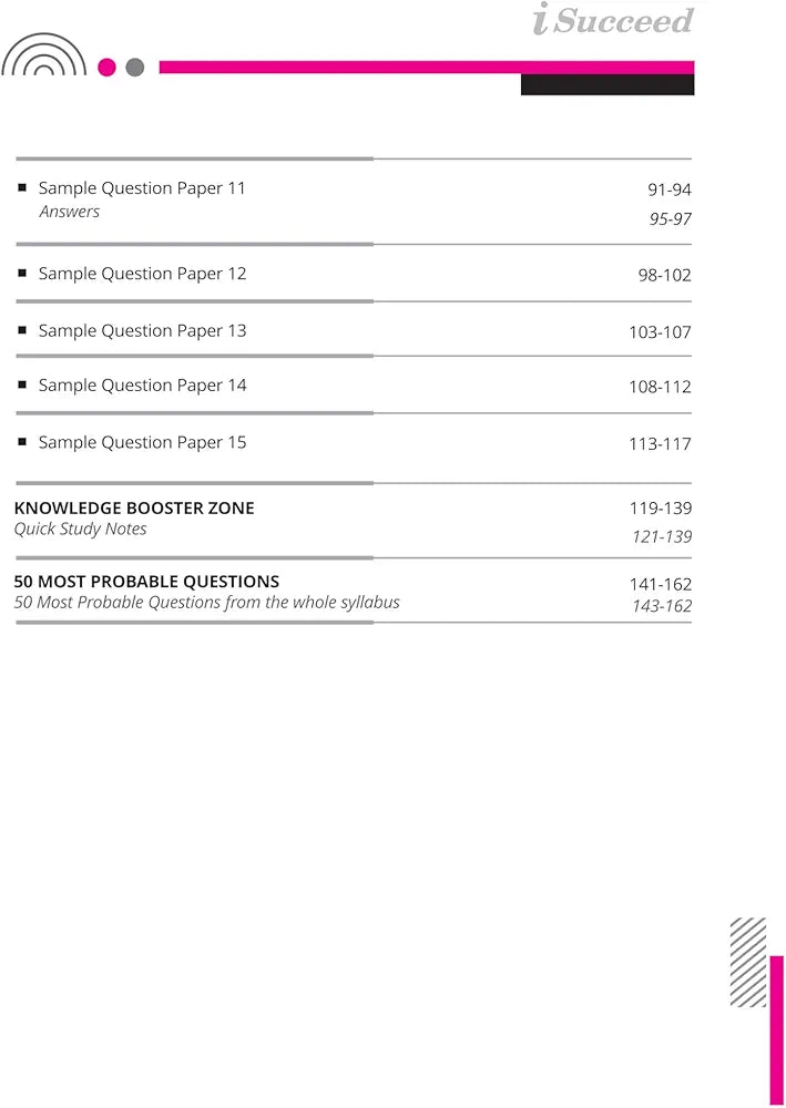 Arihant i Succeed 15 Sample Question Papers for Physical Education Class 12th | As per latest CBSE Sample Paper issued on 5 Sept. 2024 | 50% CBQs in each paper | Detailed Answers for each question | Fully Solved Latest CBSE Sample Paper For Exam 2025