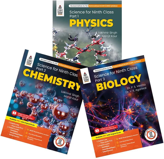 Science Combo for 9th Class - Lakhmir Singh (Phy+Chem+Bio) 2025-26