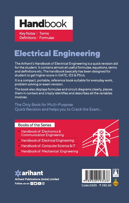 Handbook Electrical Engineering for GATE,IES,PSU and Other Competitive Exams Paperback
