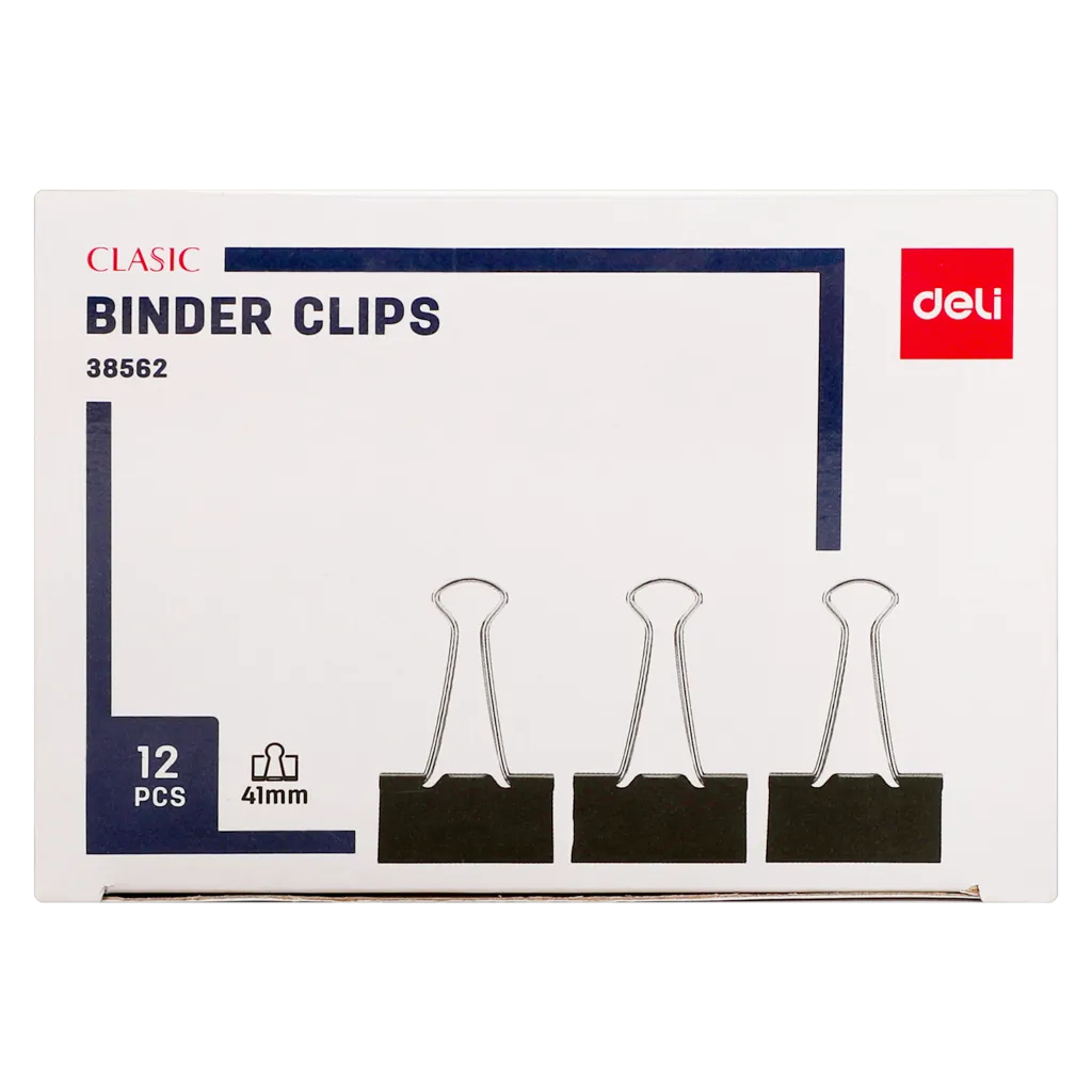Deli binder clips 12pcs 25mm