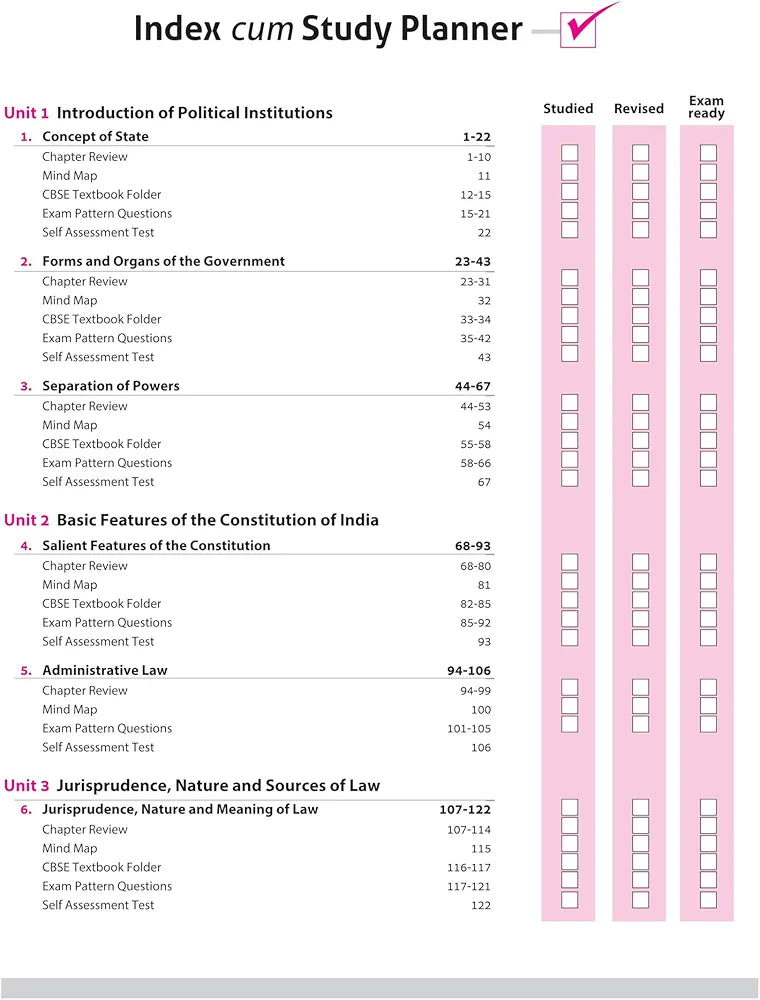 Arihant All in One Legal Studies Class 11 for CBSE Exams 2025-26 | Revised Edition as per latest syllabus | Simplified Theory, CBSE Textbook & other Important Questions, All Types of Exam Pattern Questions, CBQs, MCQs, A-R, Case Based, Sample Question Pap