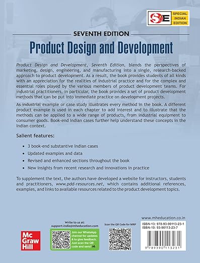 Product Design and Development | 7th Edition Paperback  by karl t ulrich steven d.eppinger and maria c.yang