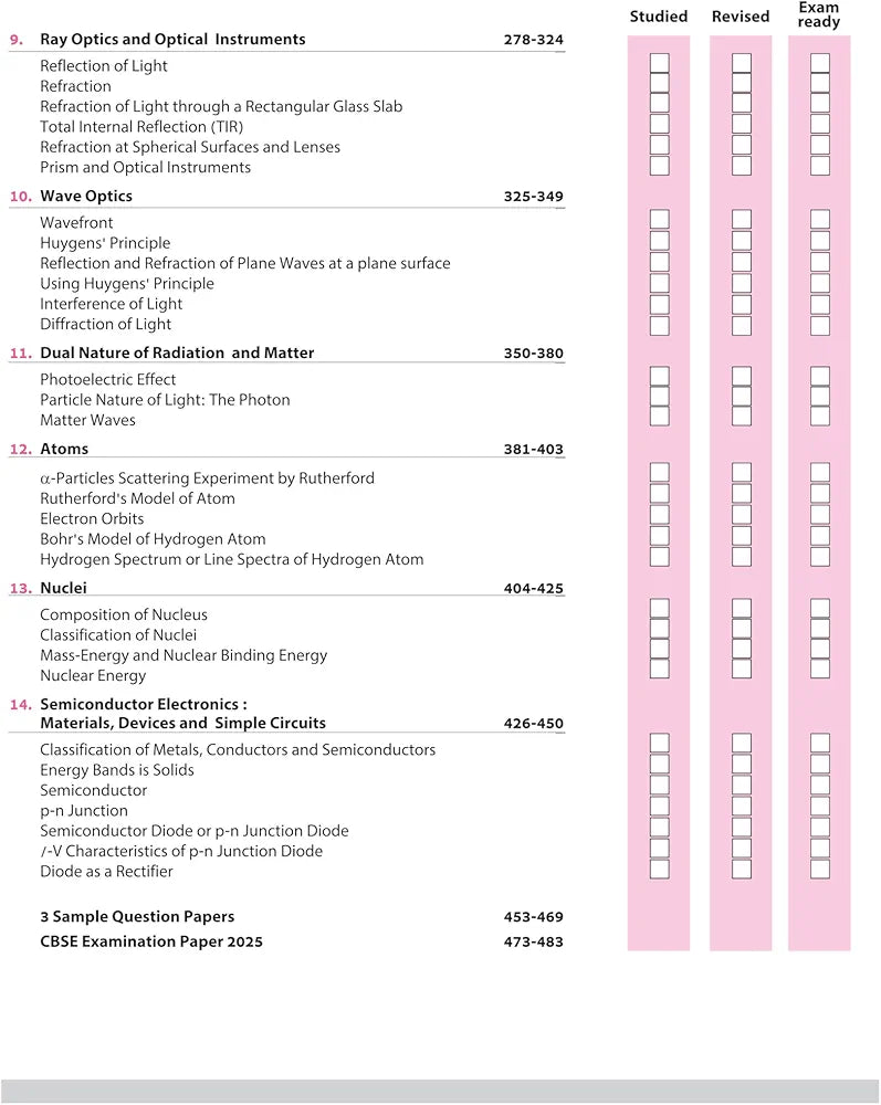 Arihant All in One Physics Class 12 for CBSE Exams 2025-26 | Revised Edition as per latest syllabus | Simplified Theory, In Text & Chapter Exercises, All Types of Exam Pattern Questions, CBQs, MCQs, A-R, Case Based, Sample Question Papers, Mind Maps
