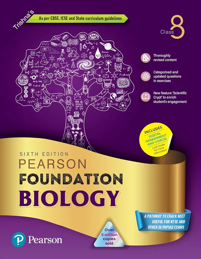 Pearson IIT Foundation'24 Biology Class 8, As Per CBSE, ICSE. For JEE | NEET | NSTE | Olympiad |Free access to elibrary, vidoes & Myinsights Self Preparation - 6th Edition By Pearson
