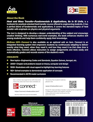 Heat and Mass Transfer - Fundamentals and Applications |by Yunus A. Cengel   6th Edition