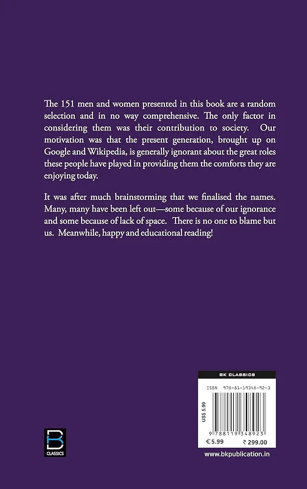 Dr. Jeevan Nair 151 World’s Great Personalities (B K Classics)(GRADE:A)