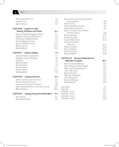 NTA UGC/NET/SET/JRF English Paper 2, Includes 2023 Solved Papers, 4th Edition - 2024