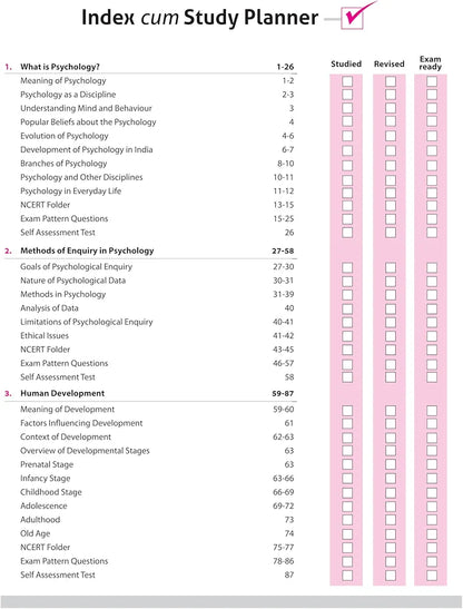 Arihant All in One Psychology Class 11 for CBSE Exams 2025-26 | Revised Edition as per latest syllabus | Simplified Theory, All Types of Exam Pattern Questions, CBQs, MCQs, A-R, Case Based, Sample Question Papers, & Project Work