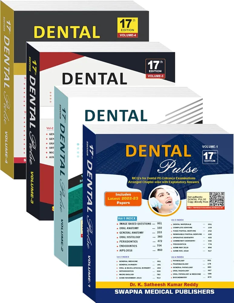 Dental Pulse 17/e 2024 (4 vol set) by K Satheesh kumar Reddy