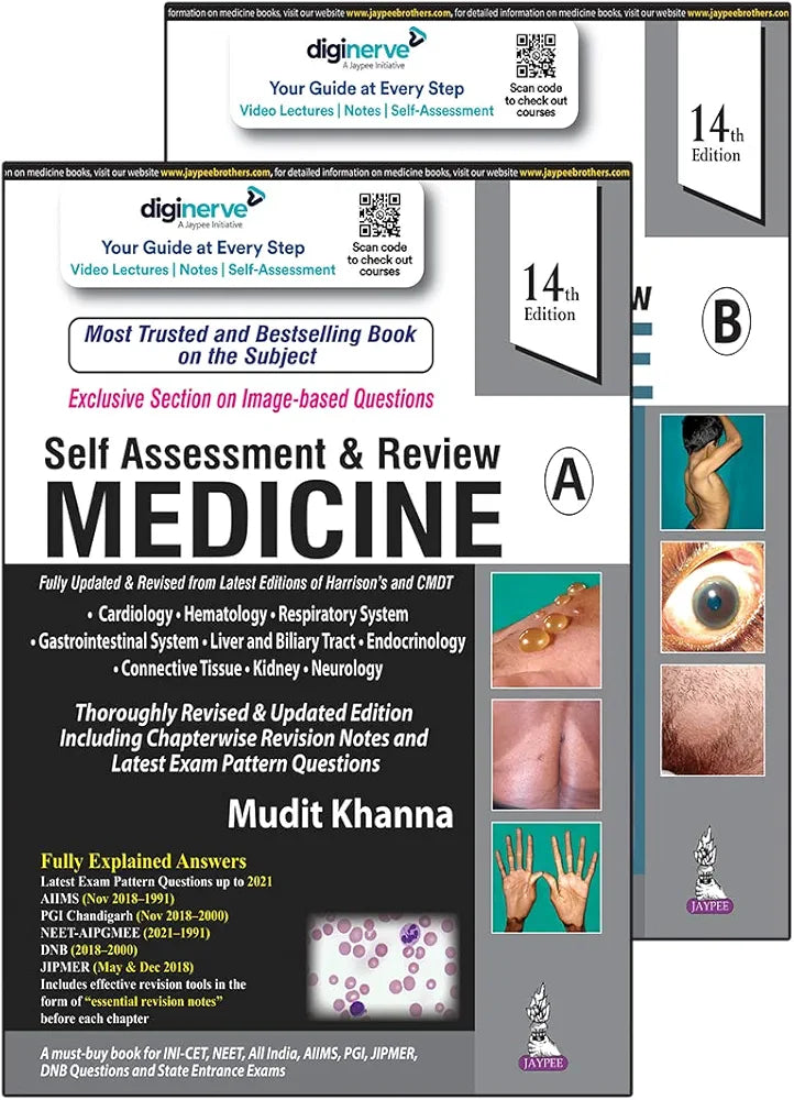 Self Assessment and Review: Medicine (Part A & B) by Mudit Khanna 14th edition