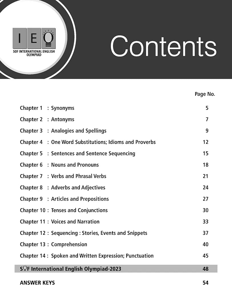 MTG International English Olympiad (IEO) Workbook for Class 7 - MCQs, Previous Years Solved Paper and Achievers Section - SOF Olympiad Preparation Books For 2024-2025 Exam